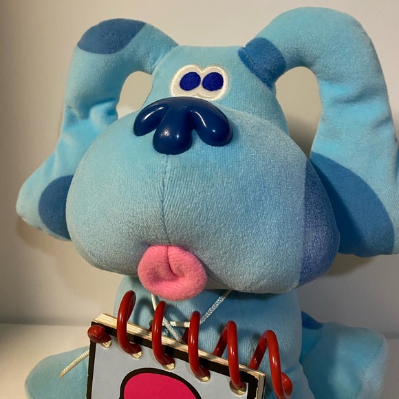 Blue’s Clues Plush Viacom 1998 Vintage Stuffed Animal Blue Dog Toy With Notebook - Picture 9 of 13
